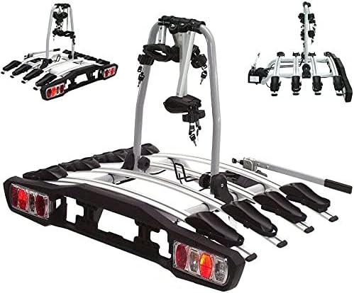 Bagażnik rowerowy na 4 rowery, 60 kg, składany bagażnik rowerowy 58001