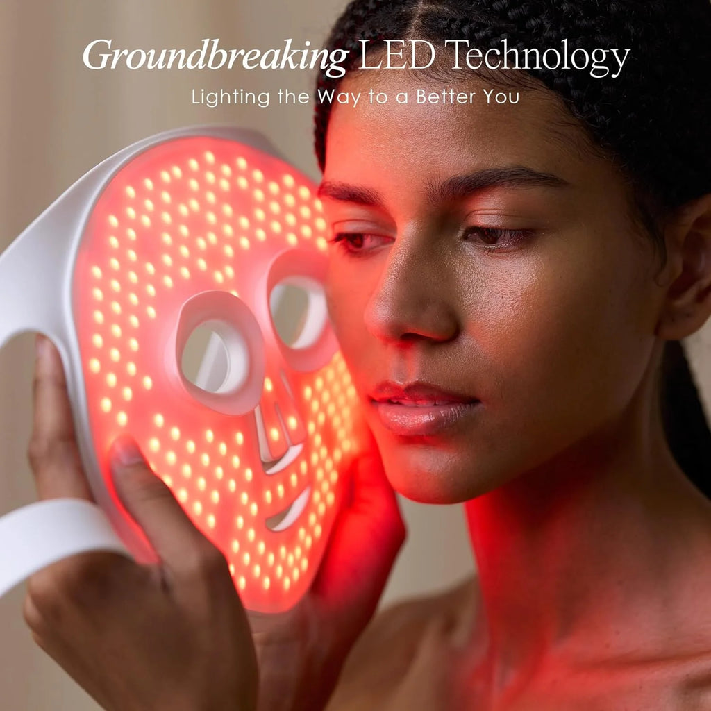 LumaLux Face Pro maska do terapii światłem LED firmy Project E Beauty | 800 diod LED | 7 + 2 kolory 460 nm ~ 1072 nm, czerwona + podczerwień + głęboka podczerwień, maska na twarz LED o dużej mocy