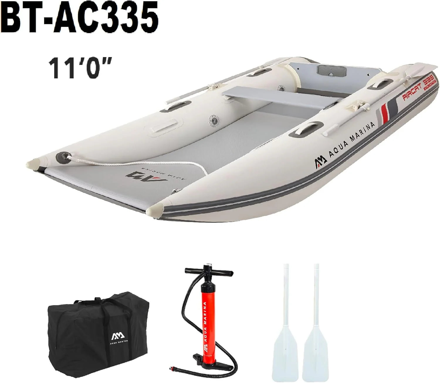 Aqua Marina Aircat nadmuchiwana łódka katamarynowa z DWF Air Deck, długość 3,85 m