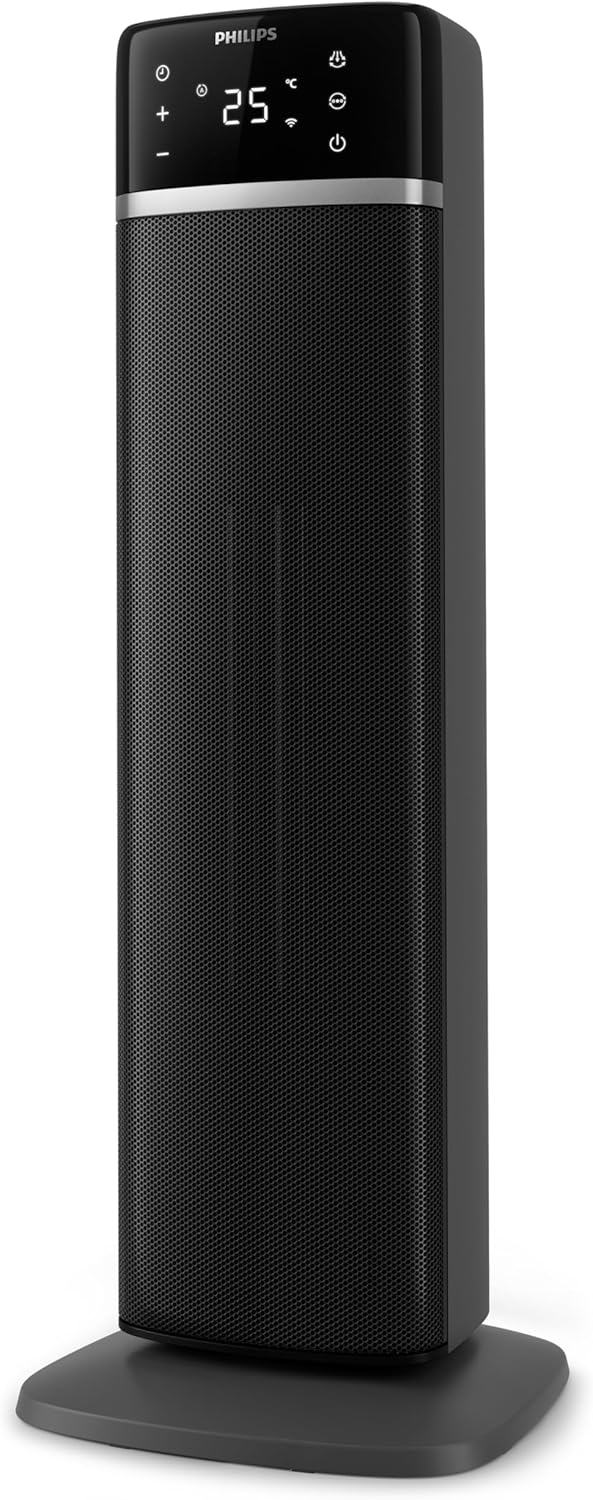 Philips Air Performer 3w1 - wentylator, oczyszczacz powietrza i grzejnik, Filtr NanoProtect HEPA, Usuwa alergeny, wirusy, bakterie, zapachy i 99,97% pyłków z powietrza, Cichy, Kolor Szary (AMF870/15)