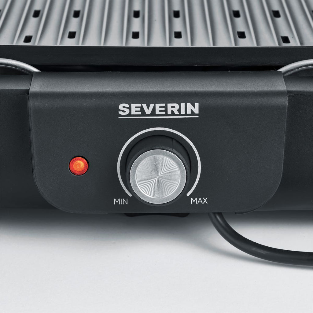 Grill stołowy Severin PG 8556 z płytą grillową - 2300 W, czarny
