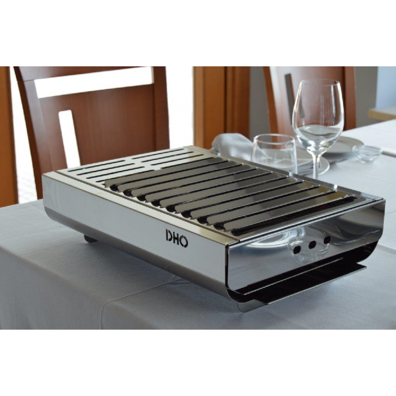 Modny przenośny grill węglowy ze stali nierdzewnej