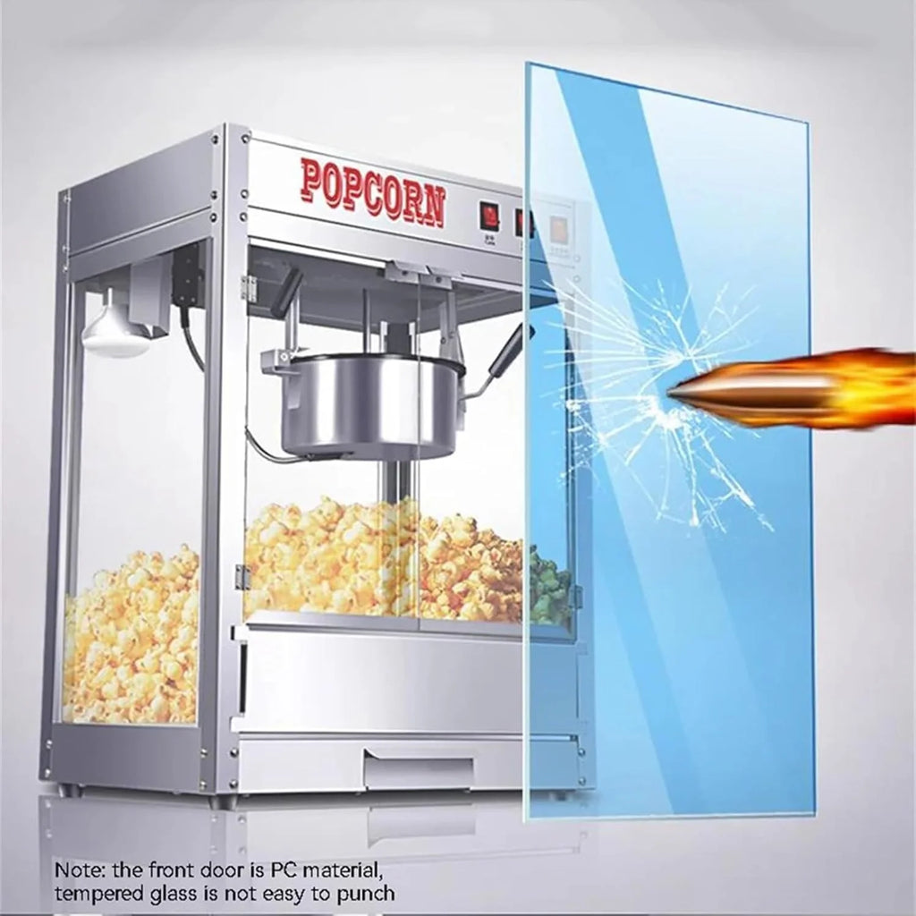 Popcorn Komercyjna maszyna do popcornu Elektryczna dmuchanego ryżu Automatyczna ze stali nierdzewnej Profesjonalna maszyna do popcornu