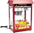 Royal Catering Maszyna do popcornu retro RCPS-14 profesjonalna maszyna do popcornu, 1495 W, z cyklem roboczym, moc robocza 120 s, 5 kg/h, pow?oka garnkowa teflonowa