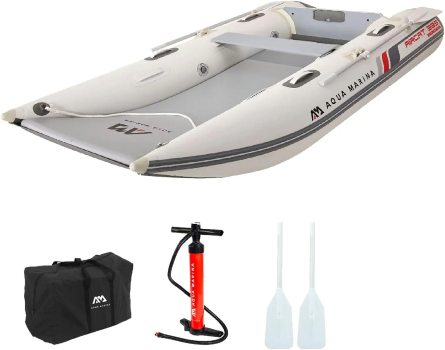 Aqua Marina Aircat nadmuchiwana łódka katamarynowa z DWF Air Deck, długość 3,85 m