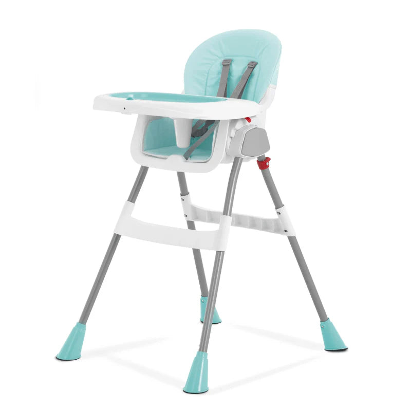 2-in-1 Folding High Chair to Booster with 3 Reclines, 5-Point Harness