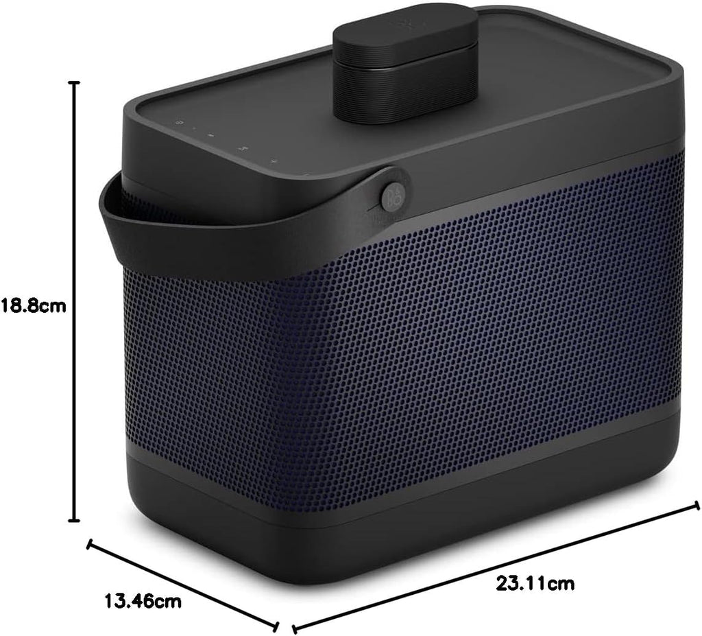 Bang & Olufsen Beolit 20 Przenośny głośnik z bluetooth, z ładowaniem bezprzewodowym, głośny dźwięk 360 stopni, głośnik do domu i na zewnątrz, ładowarka Qi do telefonu - Grey Mist