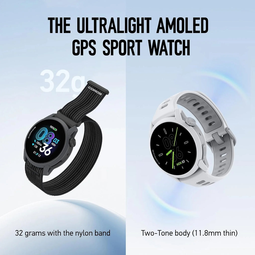 COROS PACE 4 Ultralekki sportowy zegarek GPS, ekran dotykowy AMOLED 1,2, 19 dni codziennego użytkowania, sterowanie głosem, zaawansowane narzędzia treningowe, GPS, nawigacja (biała chmura)