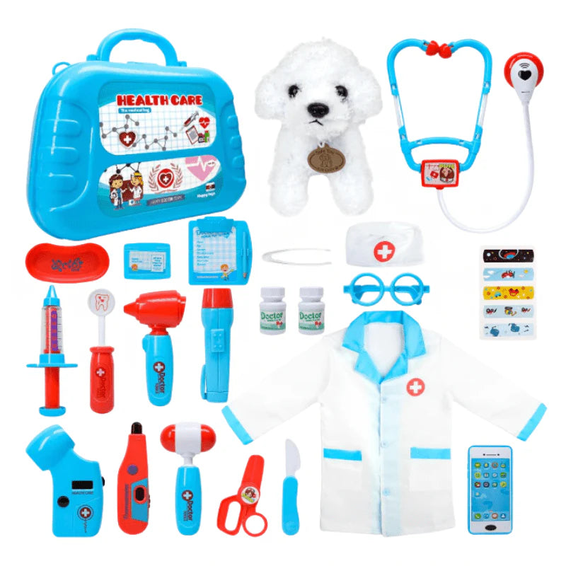 Doctor Kit for Kids, Pretend Play Set with Light Stethoscope, Bag/Case