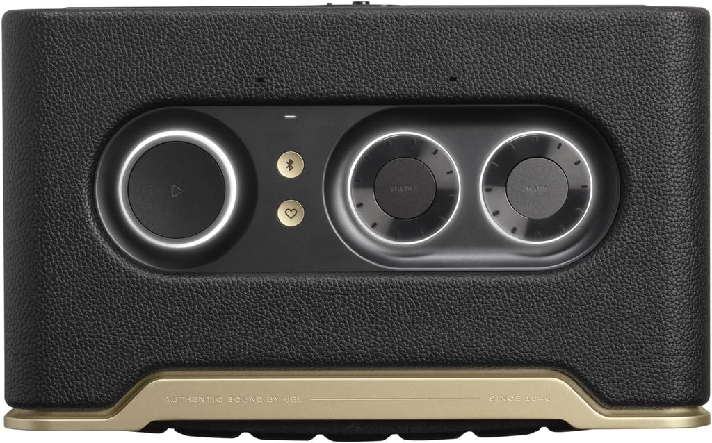 JBL Authentics 300, Głośnik Bezprzewodowy, 8h Odtwarzania, z Wbudowanym Wi-Fi, Bluetooth, Dźwiękiem Stereo i Mocnym Basem, Kompatybilny z Alexa i Google Home, w Stylu Retro