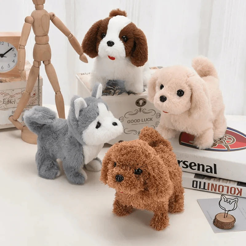 Walking Plush Dog Toy with Bark Sound, Moving Ears – Battery-Operated