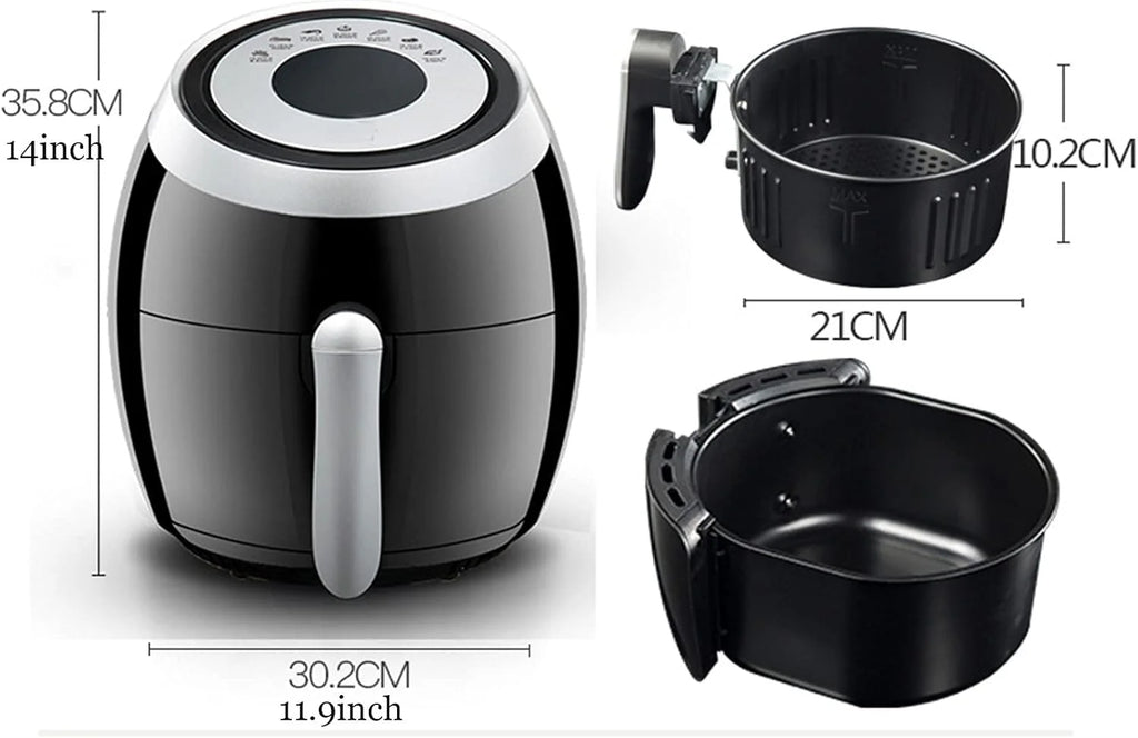 Air Fryer Oven 1500W Family Rotisserie Oven Non-Stick Detachable Basket Easy to Clean Nonstick Basket for Frying Roasting Grilling Baking