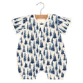Soft Baby Romper - Natural Bamboo Fabric | Indigo Forest