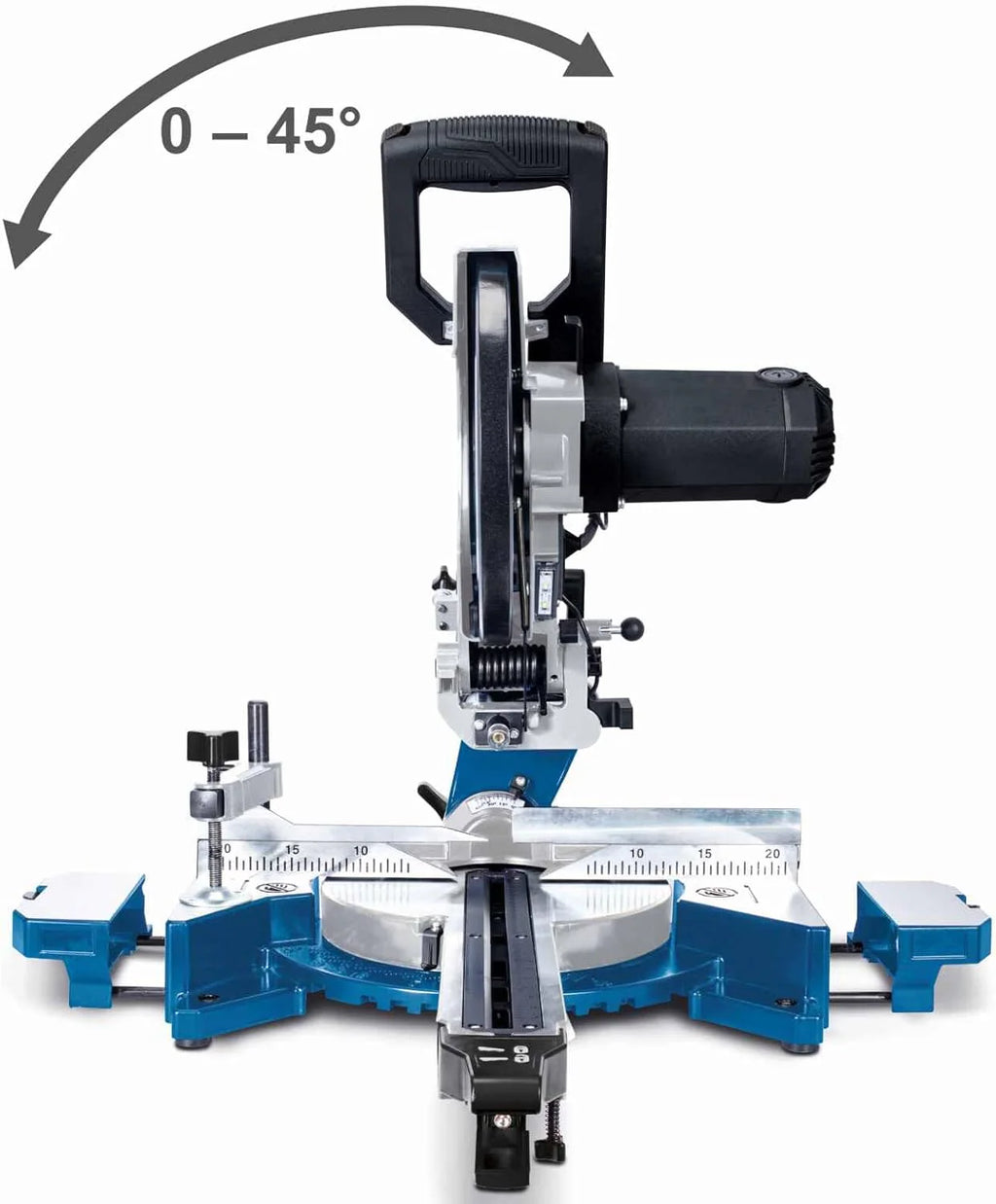 Scheppach Piła ukośna HM110MP | do drewna, aluminium, stali, tworzywa sztucznego, miedzi | wysokość cięcia: 90 mm / długość 340 mm | 2000 W z 2 prędkościami | piła wielofunkcyjna Ø 254 mm | piła ukośnica