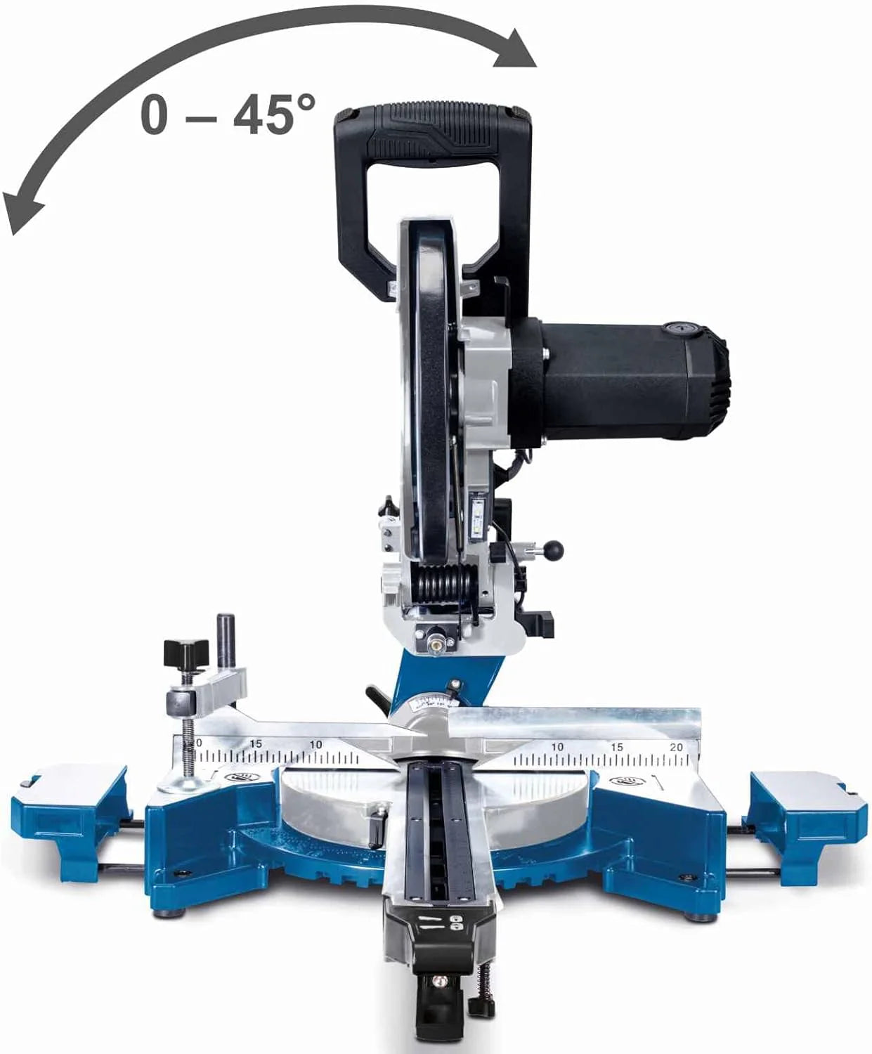 Scheppach Piła ukośna HM110MP | do drewna, aluminium, stali, tworzywa sztucznego, miedzi | wysokość cięcia: 90 mm / długość 340 mm | 2000 W z 2 prędkościami | piła wielofunkcyjna Ø 254 mm | piła ukośnica