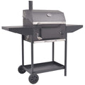Grill węglowy Vidaxl z dolną półką, czarny