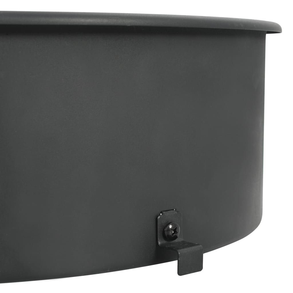 Zestaw pierścieni do grilla BBQ w kolorze czarnym, 57 cm, vidaxl