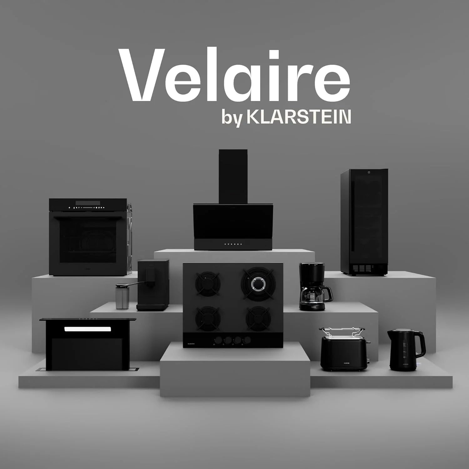 Klarstein Velaire Okap kuchenny 90 cm - A++ Downdraft, przepływ powietrza 906 m³/h, obsługa dotykowa, LED, cichy, filtr nadaje się do mycia w zmywarce, okap kuchenny 90 cm
