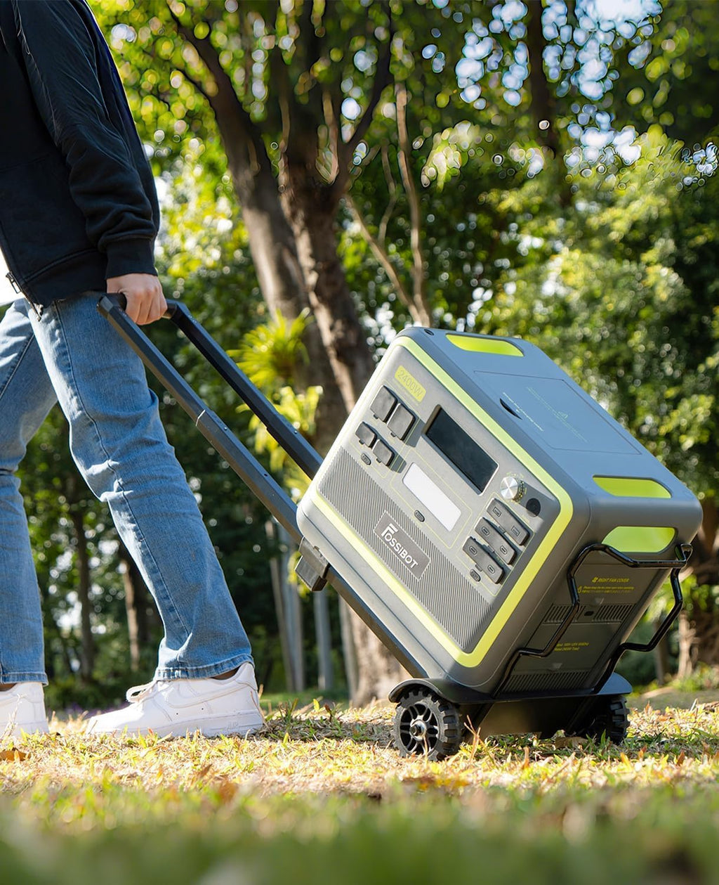 FOSSIBOT-Polska Generator solarny z panelem słonecznym 200 W, 2400W 2048Wh Stacja zasilania 5-letnia gwarancja