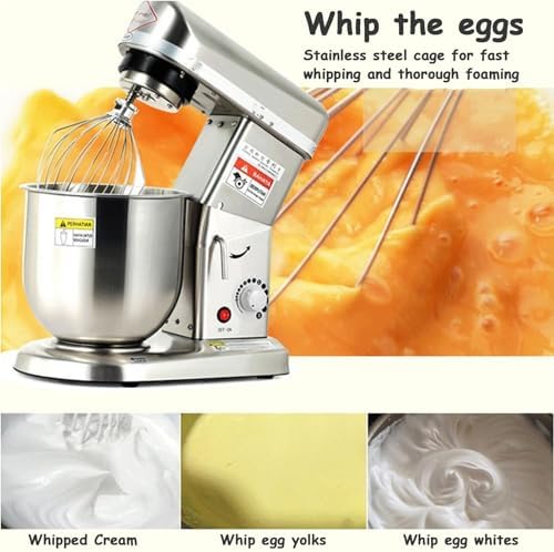 Profesjonalny mikser stojakowy, 3 Speed 10L Mixing Bowl 500W Elektryczny z Beater & Dough Hok, komercyjny mikser kuchenny i mikser, biały