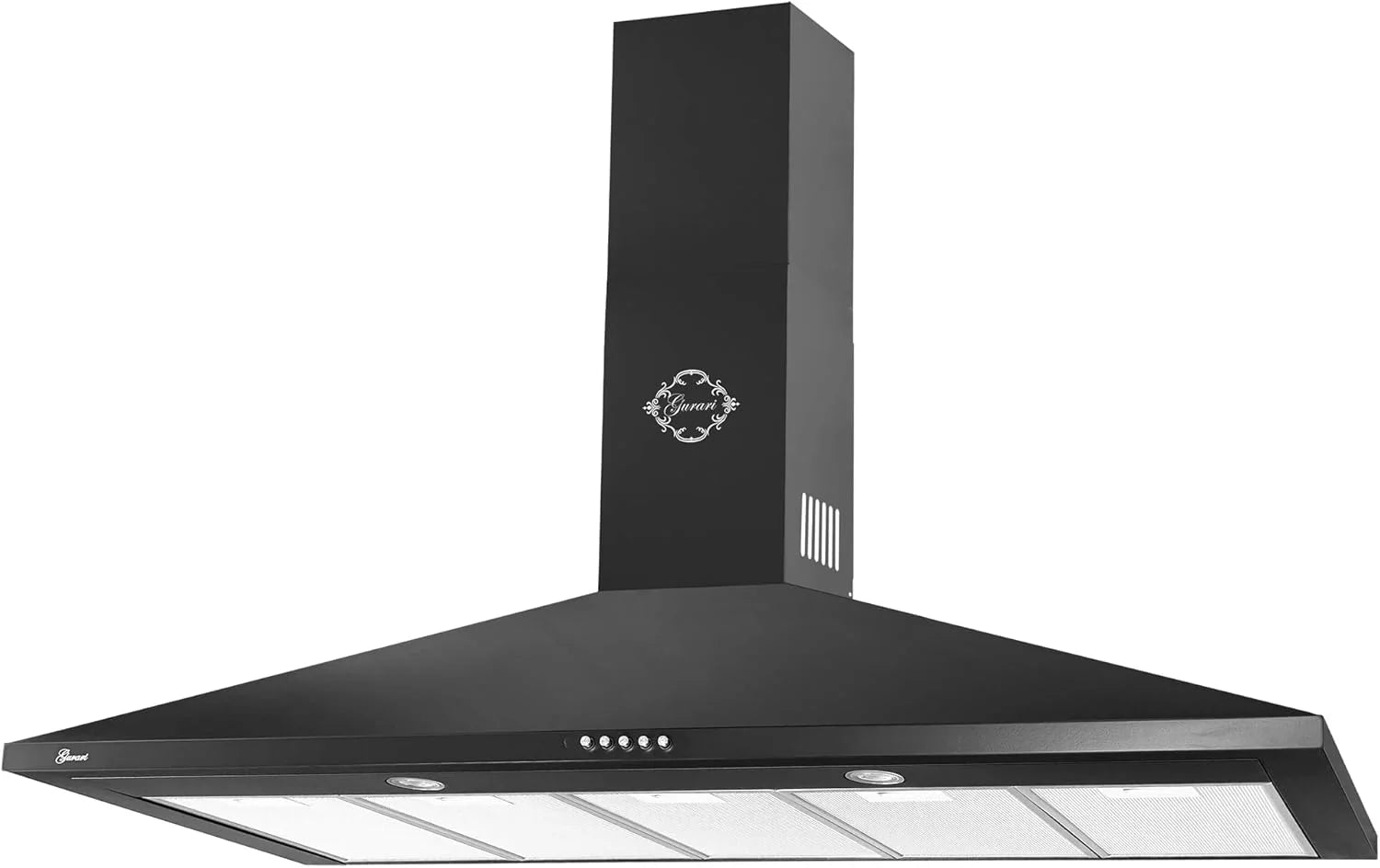 GURARI Okap ścienny GCH C 147 BL 120 N okap kuchenny 120 cm 1000 m³/h, czarny, 3 stopnie