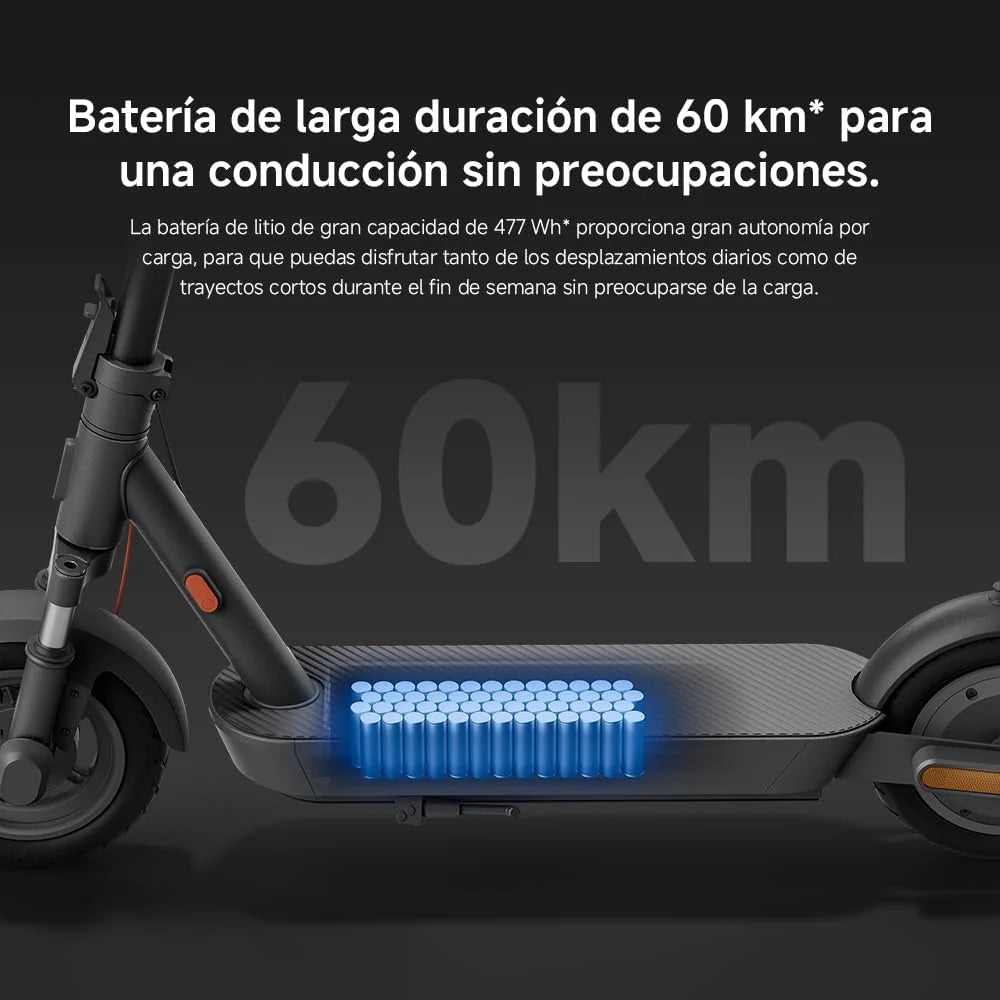 Skuter elektryczny Xiaomi Scooter 5 Series ES, maksymalna moc 1000 W-250 W, autonomia 20 KM-60 KM, koła 8,5 -10 certyfikowane przez DGT (Wersja ES)