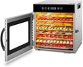 Tray Food Dehydrator, Steel Fruit Dry Machine with 30 90��C Adjustable Thermostat, 24hr Digital Timer