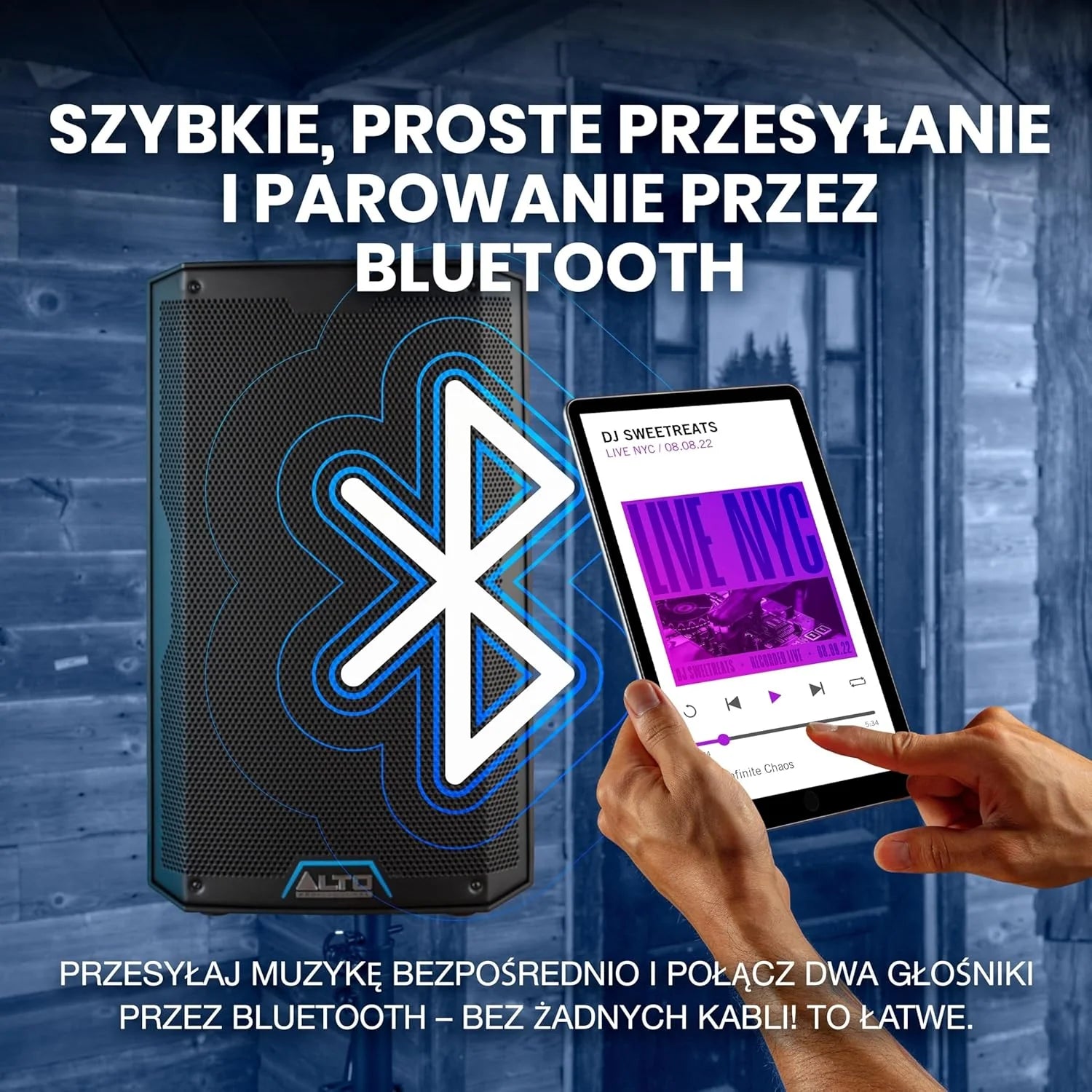 ALTO TS410 Aktywny Głośnik PA 2000W 10 z 3-Kanałowym Mikserem, Bluetooth, Bezprzewodowym Podłączaniem Głośników, DSP i Aplikacją