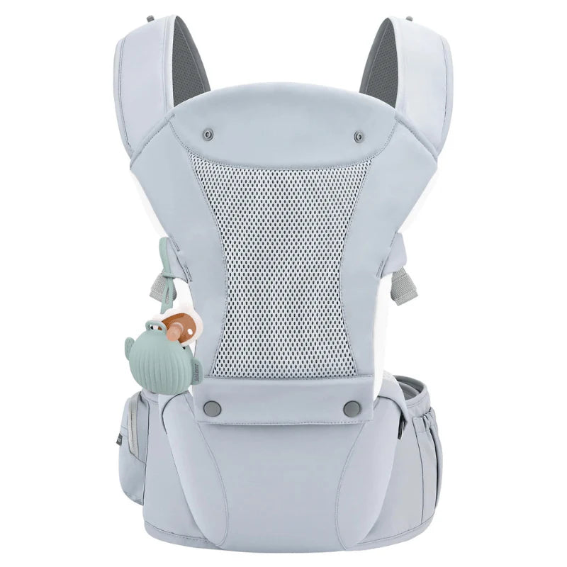 6-in-1 Baby Carrier with Adjustable Waistband, Padded Straps & Bibs