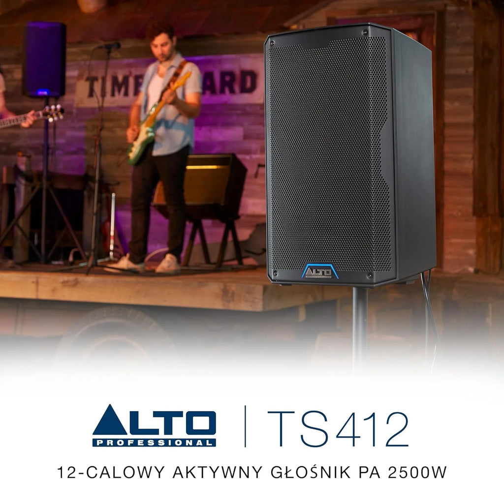 ALTO TS410 Aktywny Głośnik PA 2000W 10 z 3-Kanałowym Mikserem, Bluetooth, Bezprzewodowym Podłączaniem Głośników, DSP i Aplikacją