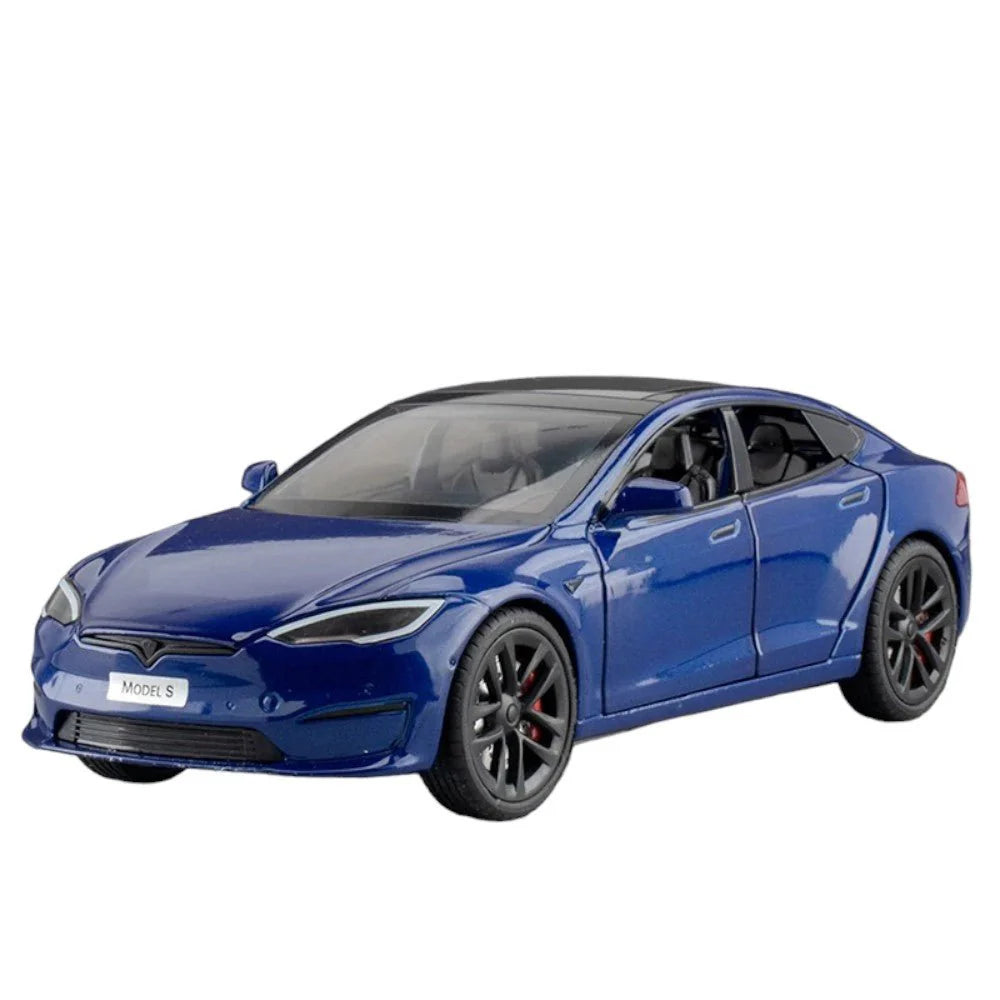 Cast Metal Tesla Car 1:24 Scale – Lights & Sounds, Model Toy
