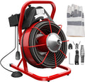 Electric Drain Cleaner Machine by , 75 Ft x 3/8 Inch, Fits 1-4 Inch Pipes, Portable with 4 Cutters, Powerful Plumbing Tool for Clogs