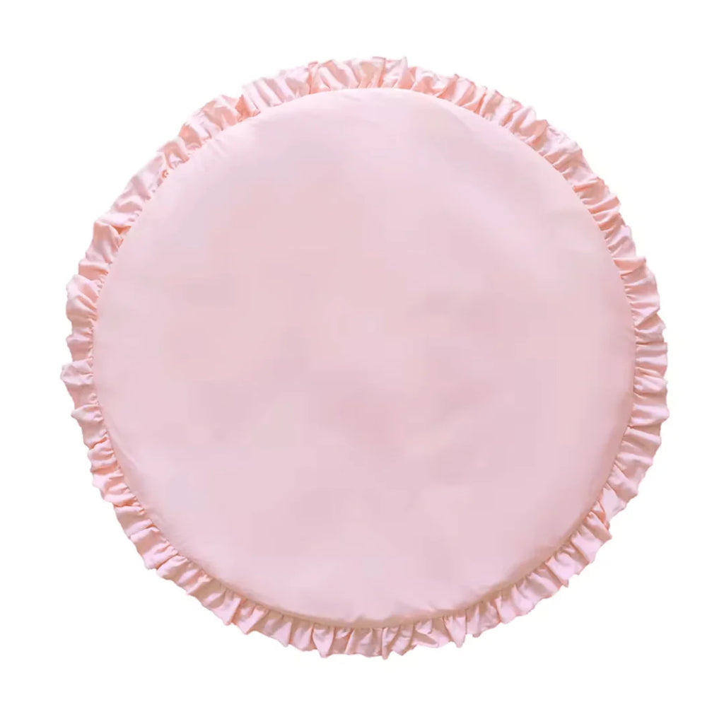Round Cotton Play Tent Mat, Soft Nordic-Style Cushion for Kids’ Rooms
