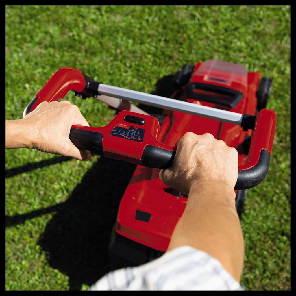 Einhell Zest. akum. kosiarki RASARRO 36/42 Power X-Change (36 V, szer. koszenia 42 cm, do 725 m², bezszcz., kosz 50 l, funkcja mulczera, w tym 2 x akum. 5,2 Ah + 1 x podwójna ładowarka Twincharger)