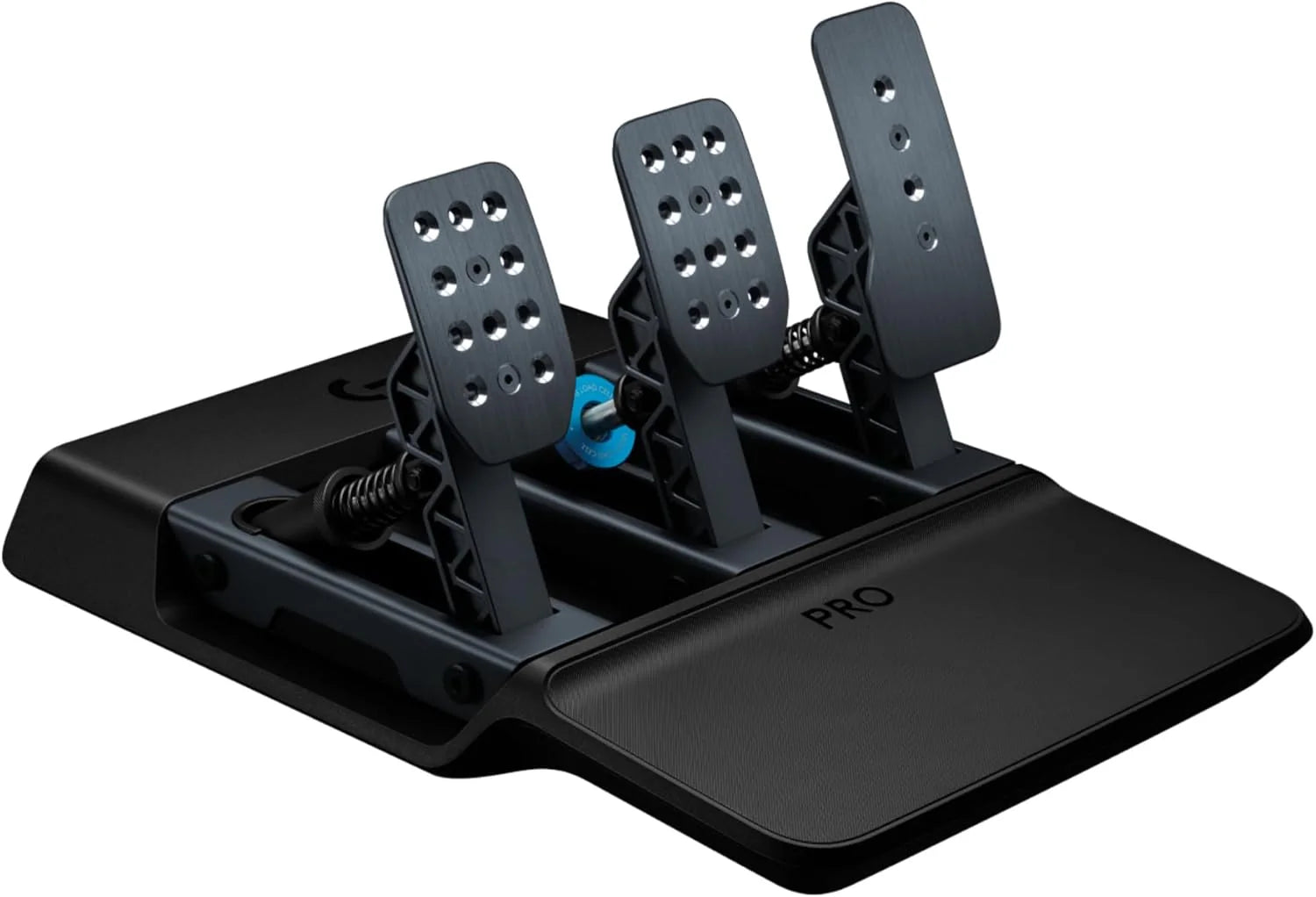 Logitech G PRO Racing Pedals – Pedały symulatora wyścigów z hamulcem z czujnikiem obciążenia 100 kg, w pełni konfigurowalne, wymienne sprężyny i elastomery, konstrukcja modułowa - Czarny