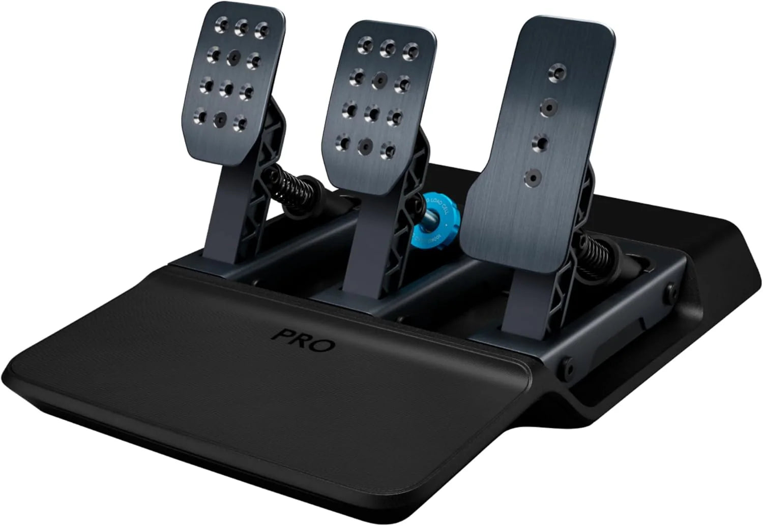 Logitech G PRO Racing Pedals – Pedały symulatora wyścigów z hamulcem z czujnikiem obciążenia 100 kg, w pełni konfigurowalne, wymienne sprężyny i elastomery, konstrukcja modułowa - Czarny