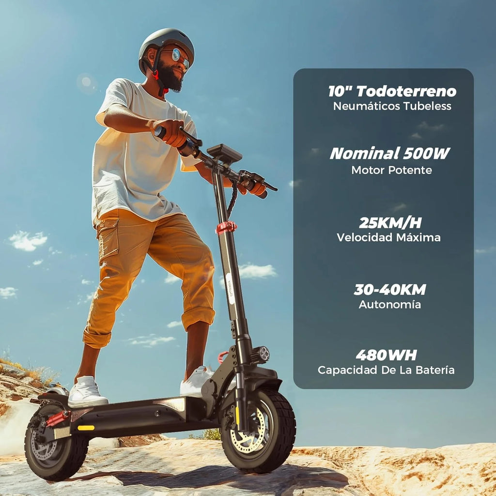 iScooter ix3 hulajnoga elektryczna dla dorosłych, bateria 480WH, maksymalna autonomia 40 km, składana hulajnoga elektryczna, sterowanie aplikacją, ładowanie 120 kg, regulowana kierownica, czterokrotne