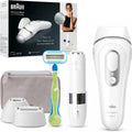 Braun IPL Silk·expert Pro 3 – urządzenie do usuwania włosów IPL, trwałe i bezbolesne usuwanie włosów w domu – w zestawie etui, golarka Venus, 2 nasadki, zaprojektowane w Niemczech – PL3136, biały