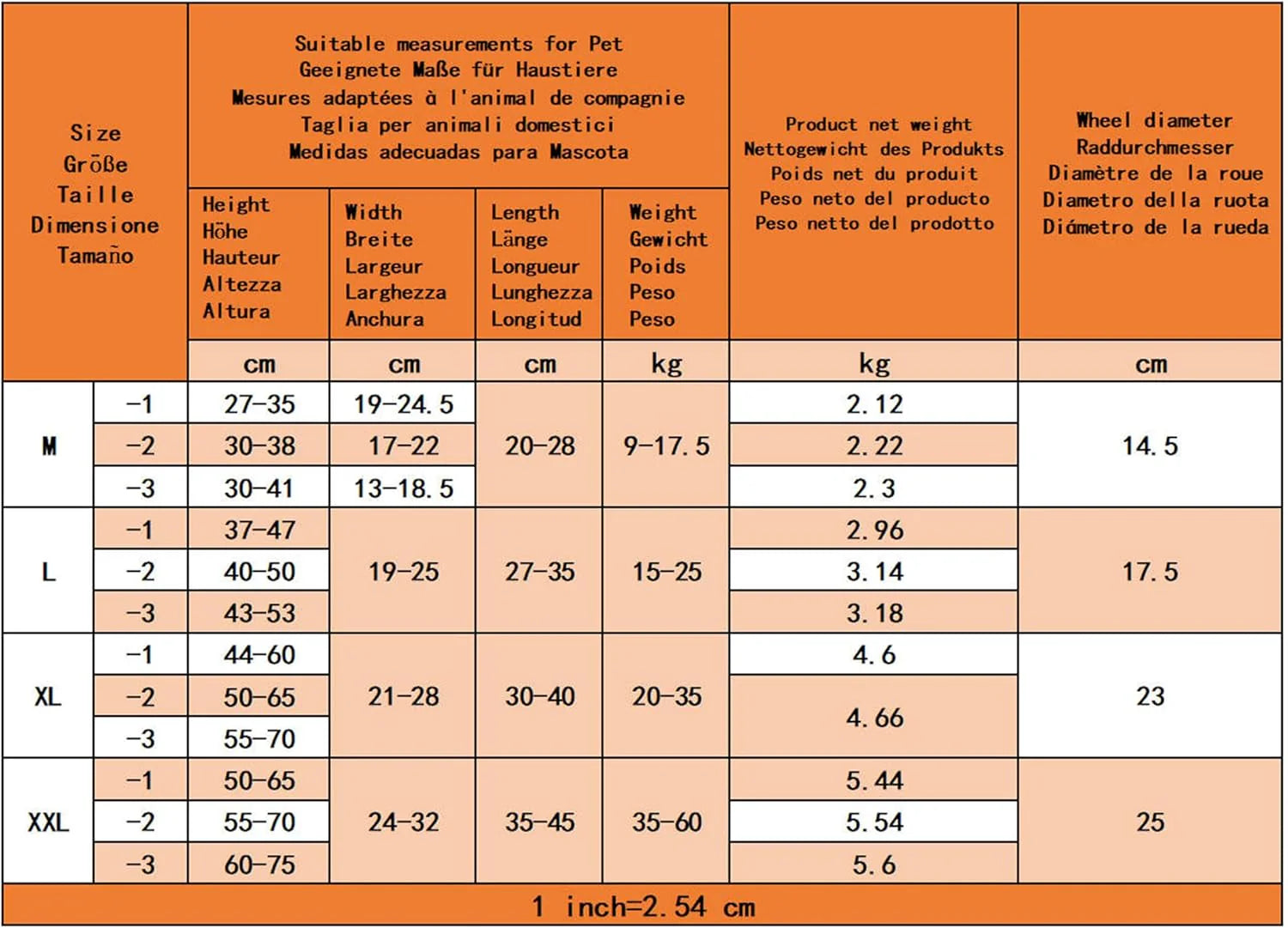Regulowany Psa Wózek Inwalidzki,Wózek Zwierząt,Trening Rehabilitacyjny Psów Niepełnosprawnych Słabych Tylnych,Pasować Wysokości Zwierzęcia 55-70cm,Szerokość 24-32cm,Długość 35-45cm,XXL-2