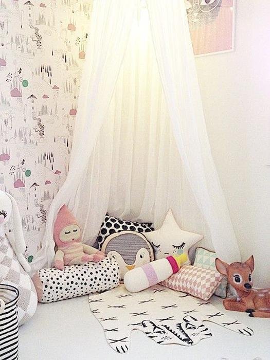 9ft Baby Canopy in Chiffon Cotton, Hanging Tent for Bedroom Nursery
