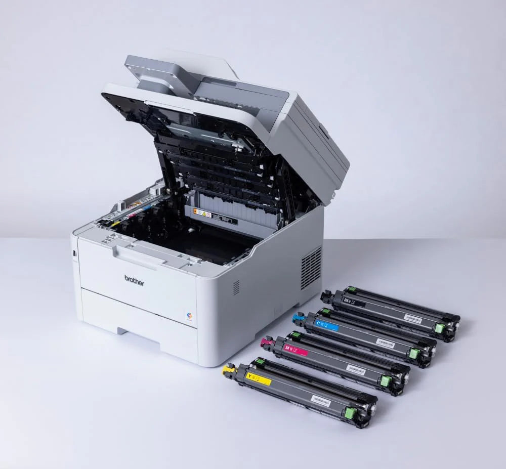 Brother MFC-L8390CDW profesjonalne i kompaktowe urządzenie wielofunkcyjne 4 w 1 (drukarka, skaner, kopiarka, faks, 30 stron/min.) białe/szare