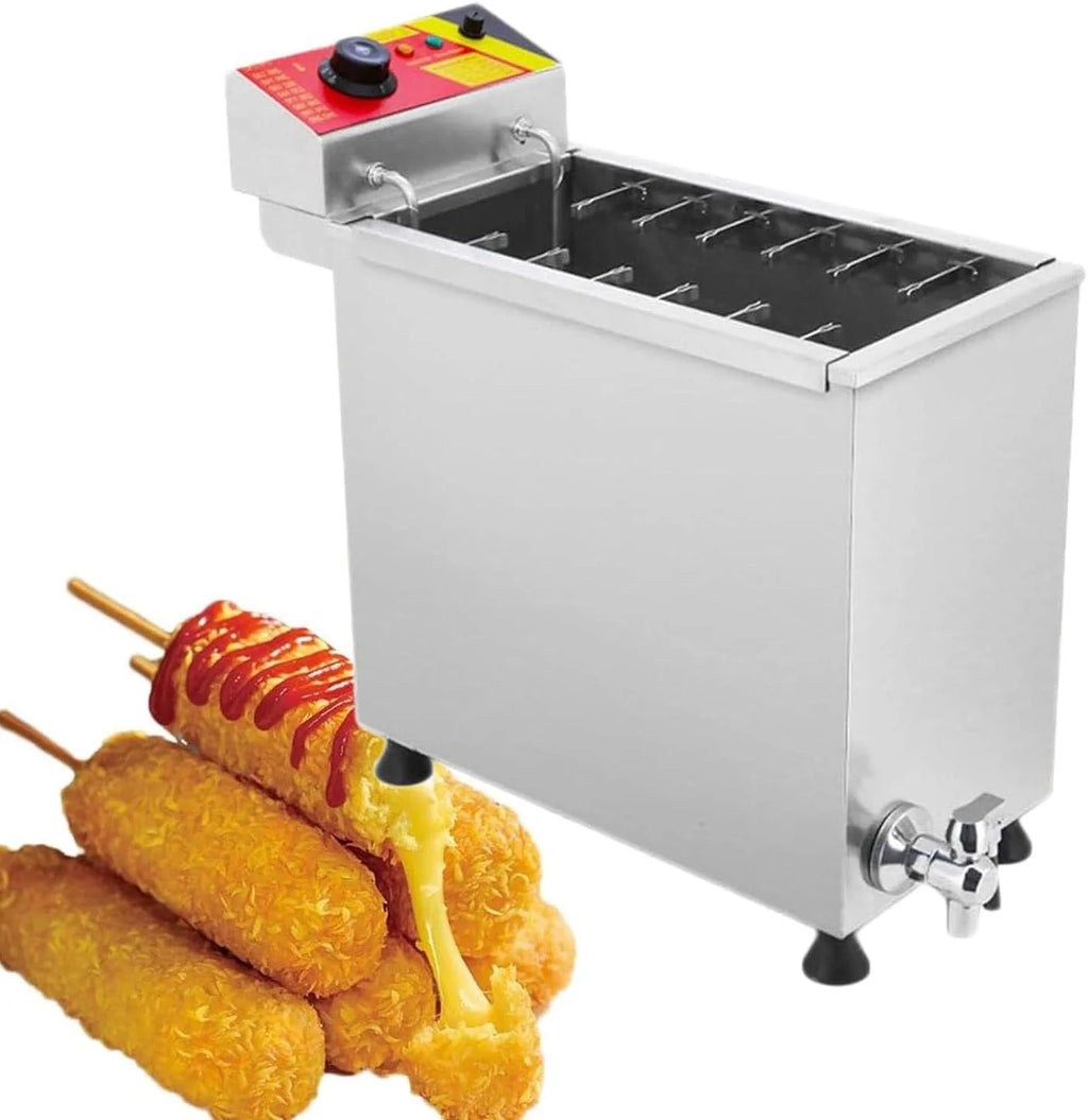 Frytkownica do Corn Dogów 25l, Maszyna do Smażenia Serowych Hot Dogów, Komercyjna Elektryczna Frytkownica, Maszyna do Robienia Corn Dogów, do Restauracji Domu Kuchni Sklepu