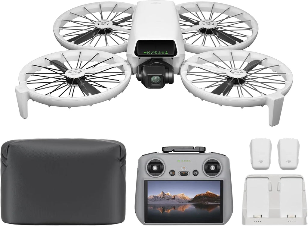DJI Flip z kontrolerem RC 2 z wyświetlaczem, dron Follow Me z kamerą 4K UHD dla dorosłych, masa poniżej 249 g, 3-osiowy gimbal, transmisja wideo 13 km, start z dłoni i 31 min lotu