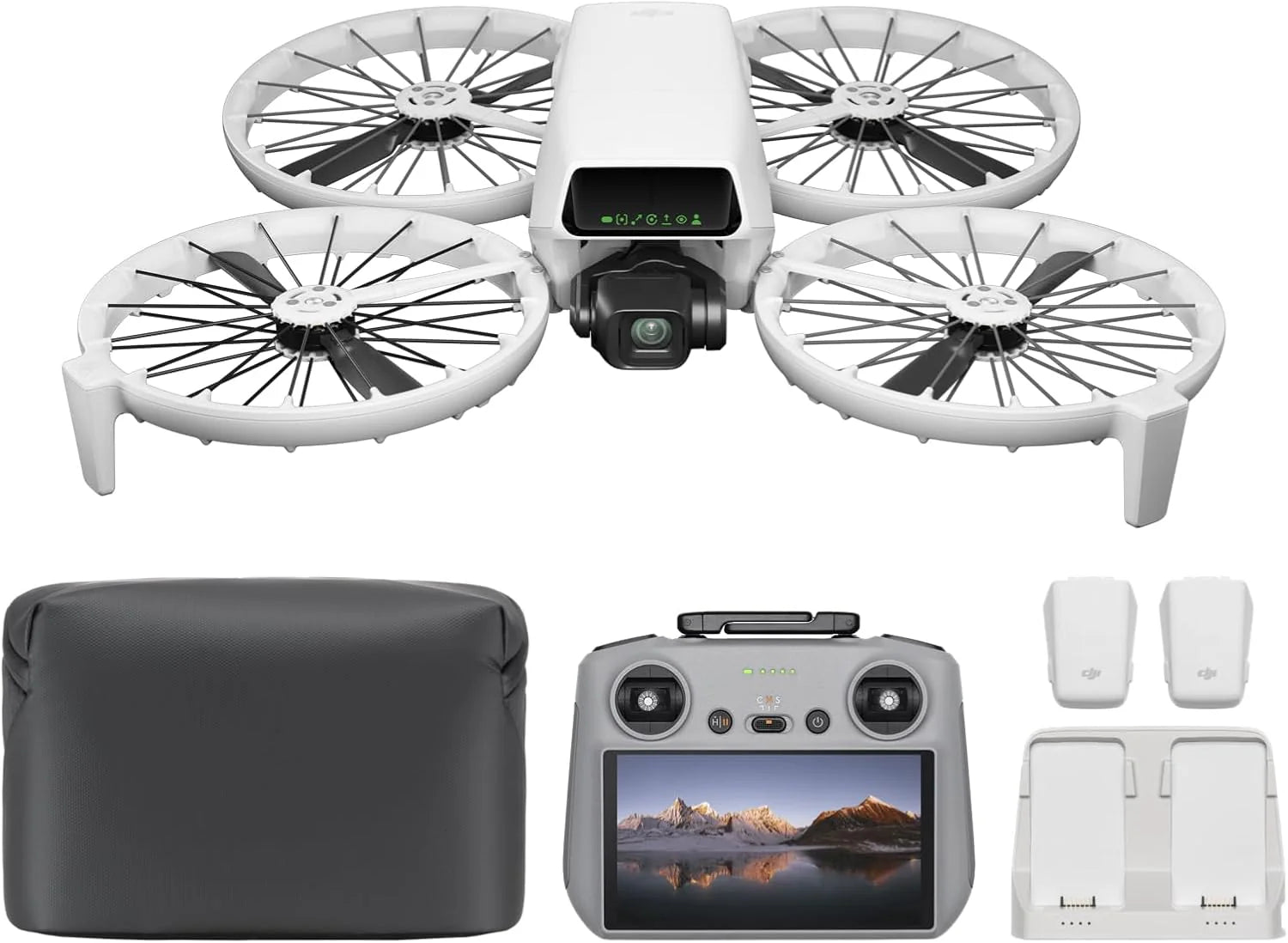 DJI Flip z kontrolerem RC 2 z wyświetlaczem, dron Follow Me z kamerą 4K UHD dla dorosłych, masa poniżej 249 g, 3-osiowy gimbal, transmisja wideo 13 km, start z dłoni i 31 min lotu