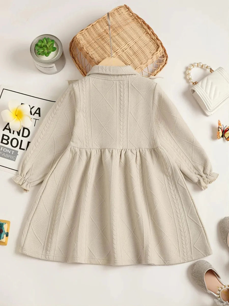 Toddler Girls Ruffled Bow Dress for Special Occasions