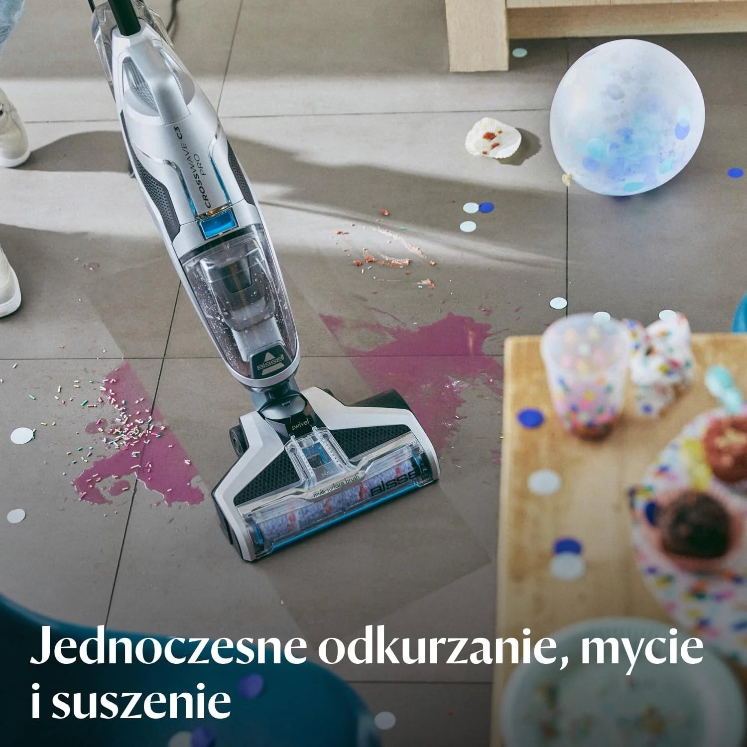 BISSELL CrossWave HydroSteam PET, Odkurzacz Piorący na Mokro Sucho z Kablem, Odkurza, Myje i Suszy, Odkurzacz z Trybem Parowym, Idealny dla Właścicieli Zwierząt, Czyszczenie Wielopowierzchniowe, 3517N