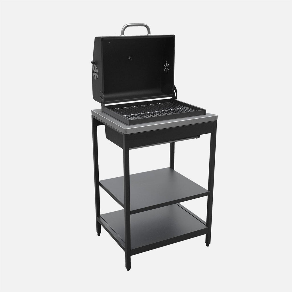 Grill węglowy ze stali nierdzewnej, chromowany ruszt 2