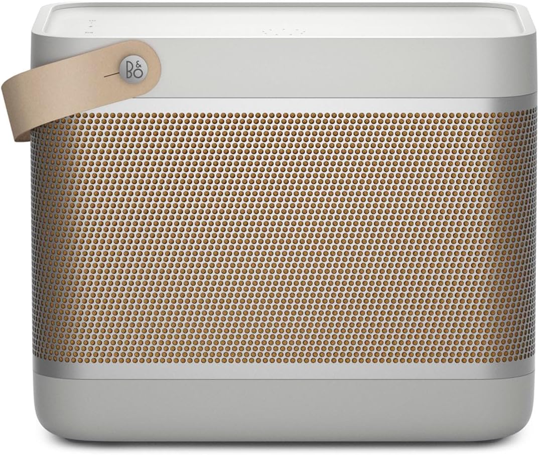 Bang & Olufsen Beolit 20 Przenośny głośnik z bluetooth, z ładowaniem bezprzewodowym, głośny dźwięk 360 stopni, głośnik do domu i na zewnątrz, ładowarka Qi do telefonu - Grey Mist
