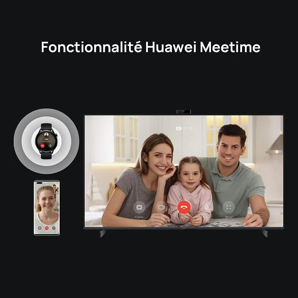HUAWEI WATCH 3 Connected Watch 4G, Ekran dotykowy AMOLED, Ciągłe śledzenie zdrowia, Połączenia eSIM, GPS, 14 dni autonomii, współpracuje z iOS i Androidem, czarna bransoletka