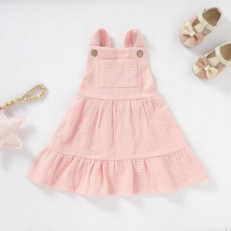 Baby clothes Organic Cotton Muslin Baby Dress Soft & Breathable